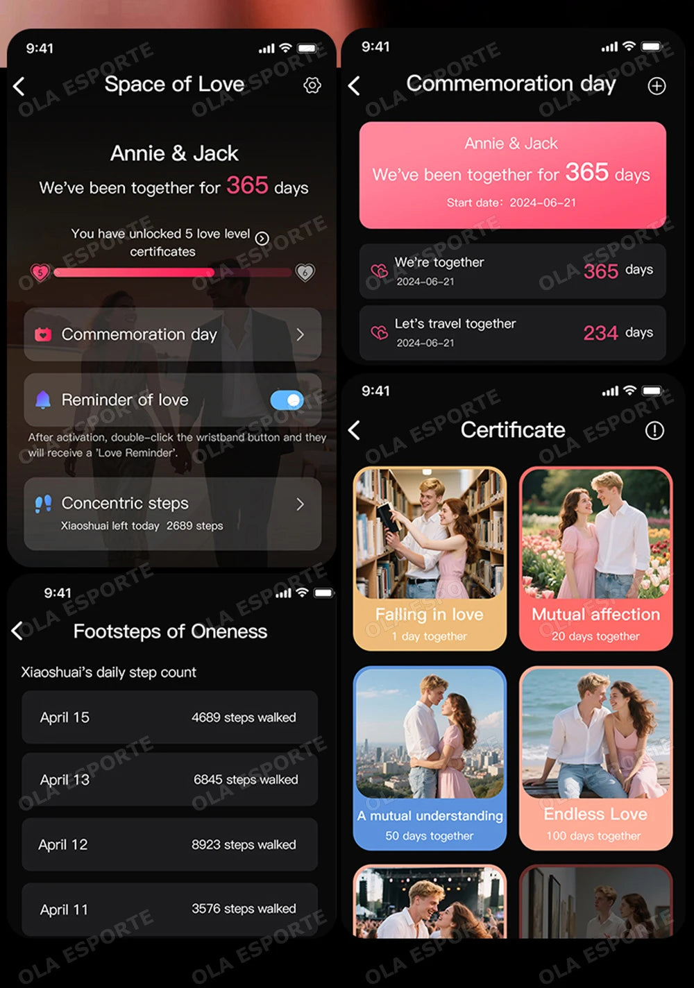 Smart Couple Ring Bluetooth Connection Multiple Sports Modes Pedometer Fitness Rings Heart Rate Sleep Monitoring 5ATM Waterproof