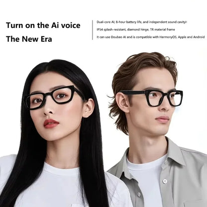 Lenovo 8K AI HD Shooting Smart Glasses Multifunctional Camera Bluetooth Call Music VoicePlayer Translate Photochromic HD Glasses