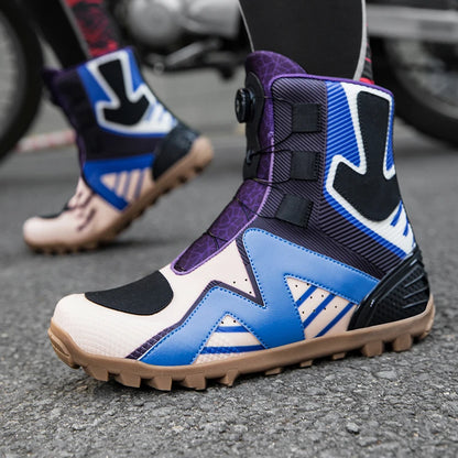 Motorcycle protective riding boots men four season fashion high top anti slip wear-resistant comfortable off-road cycling boots