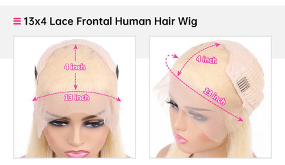 38 Inches 220 Density 360 Lace Frontal Wigs Straight Lace Frontal Wig 13x4 13x6 Blonde 613 Lace Front Human Hair Wigs For Women