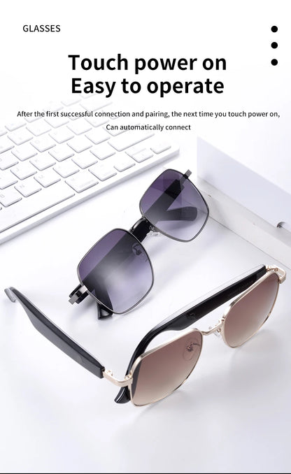 MZ02 Smart Glasses with Speaker Bluetooth Wireless Audio Touch Hands-Free Calling Stereo Music Headphones Smart Sunglasses