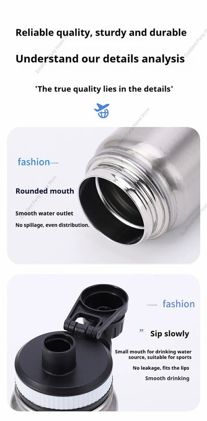 600/800/1000ML Thermos Bottle Stainless Steel Car Thermal Cup Keeps Cold and Heat Thermal Mug Sports Insulated Cup Vacuum Flask
