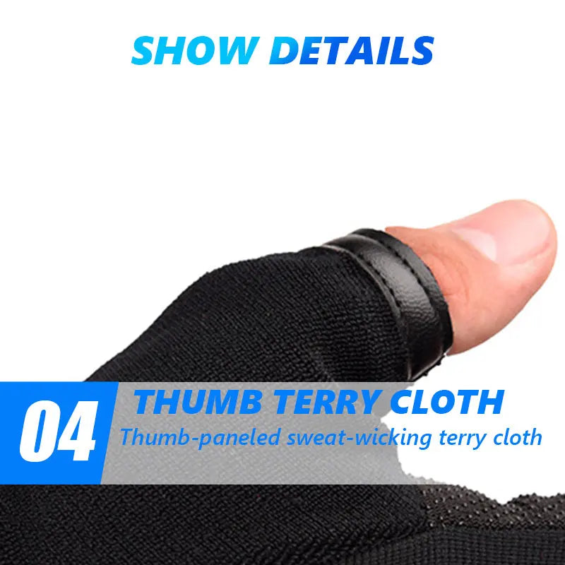 Gym Sport Gloves Fitness Weight Lifting Wristband Half Finger Gloves Outdoor Cycling Hiking NonSlip Glove Body Building Training