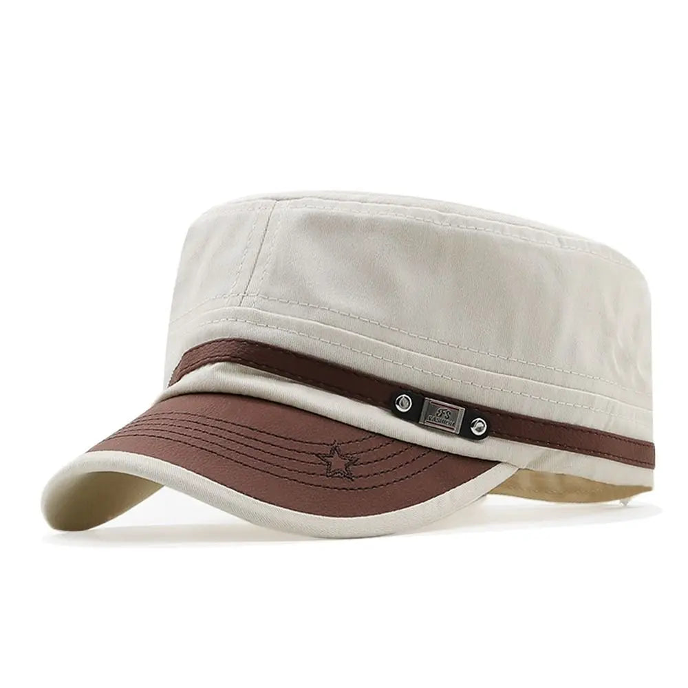 1Pc Unisex Army Hat Baseball Cap Cotton Hat Breathable Combat Fishing Flat Top Spring Summer Adjustable Sun Cap