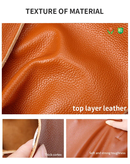 Women's Luxury Designer Natural Cowhide Soft Handbag Famale Fashion Shoulder Bag Ladies Cow Leather Large Capacity Tote Bag