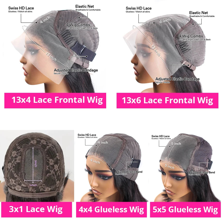 Short Bob Wig Human Hair Wear And Go Glueless Wigs 5x5 Closure Wig 13x6 Hd Lace Bone Straight Human Hair Wigs For Black Women