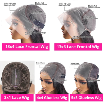 Short Bob Wig Human Hair Wear And Go Glueless Wigs 5x5 Closure Wig 13x6 Hd Lace Bone Straight Human Hair Wigs For Black Women