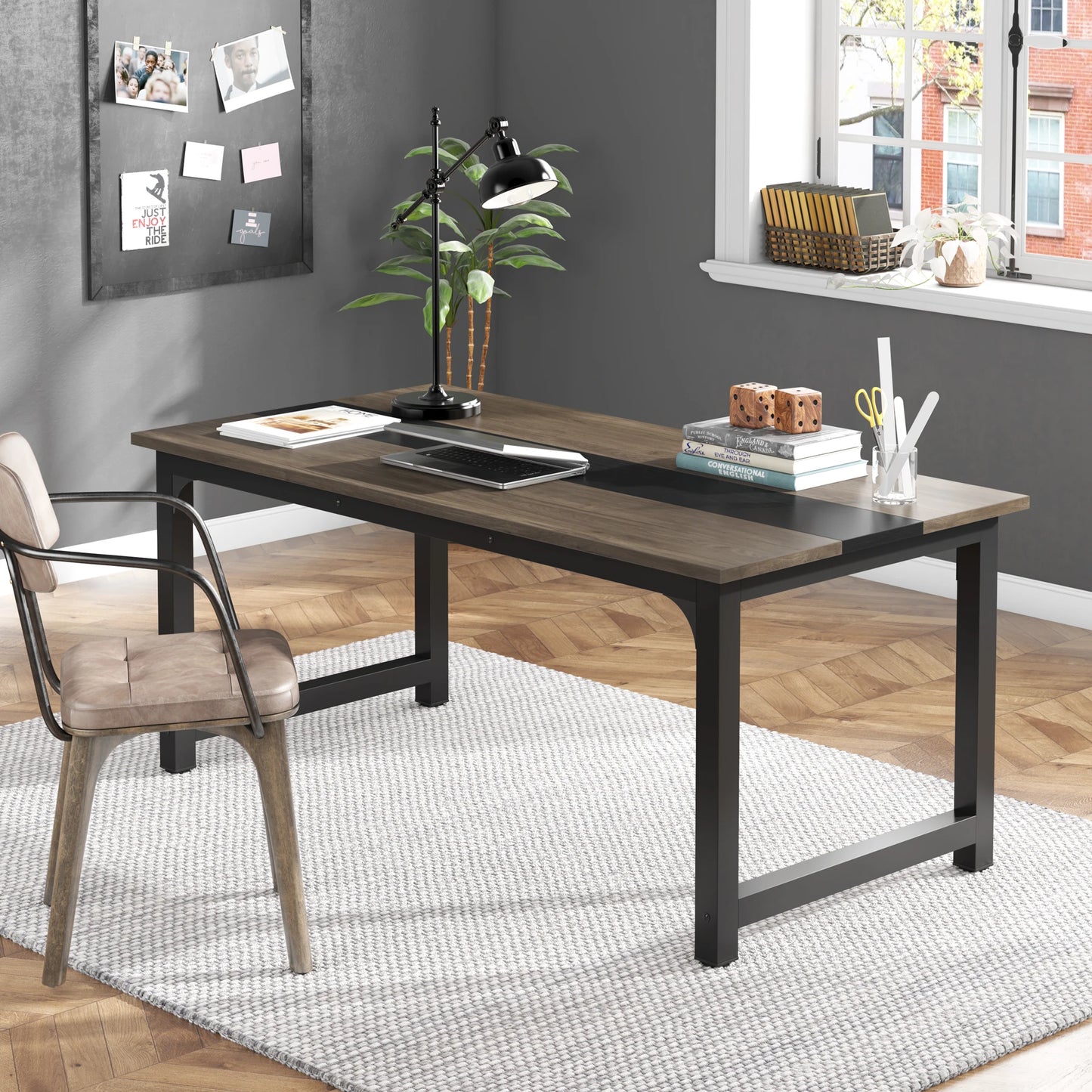 Tribesigns Large Office Desk Computer Table Study Writing Desk Workstation for Home Office Modern Computer Desk