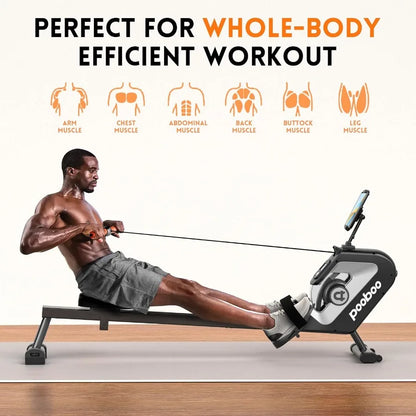 HighPerformance Magnetic Rowing Machine for Home Fitness with APP Connectivity and LCD Monitor Supports Tablet Holder Ideal for