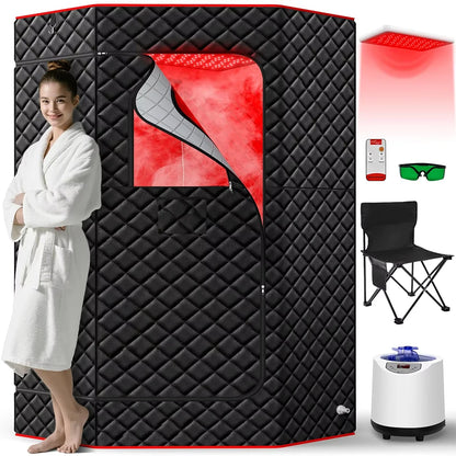 For Salle De Sauna Spa Tubs &  Rooms Indoor Outdoor Infrared Portable Tent Sauna Heater Kit with Control Panel