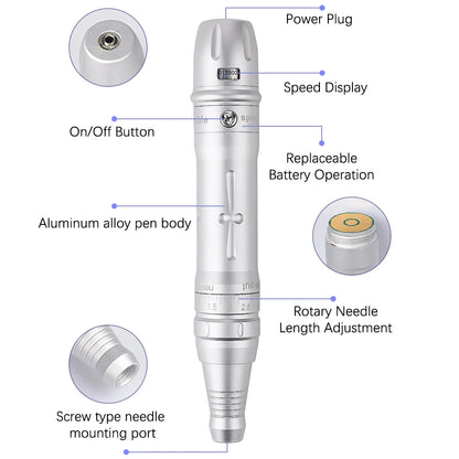 Wireless PMU Machine Kit or Disposable Sterilized Tattoo Needles for Permanent Eyebrow Lip Eyeliner Makeup Tattoo Pen Machine