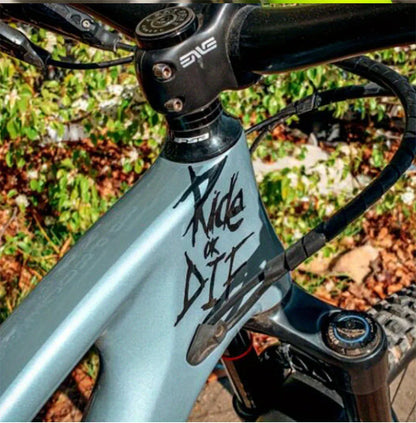 1PC/set Bike Frame Stickers Ride Or Die Top Tube Decals For MTB Bicycle Decorative Frame Bike Car Auto Motorcycle Accessories