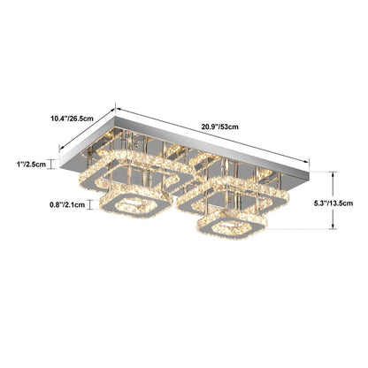 Crystal Ceiling Light Modern Crystal Led Chandelier Luxury Pendant Lighting  Home Decor Lamp Living Room Indoor Fixture Bedroom
