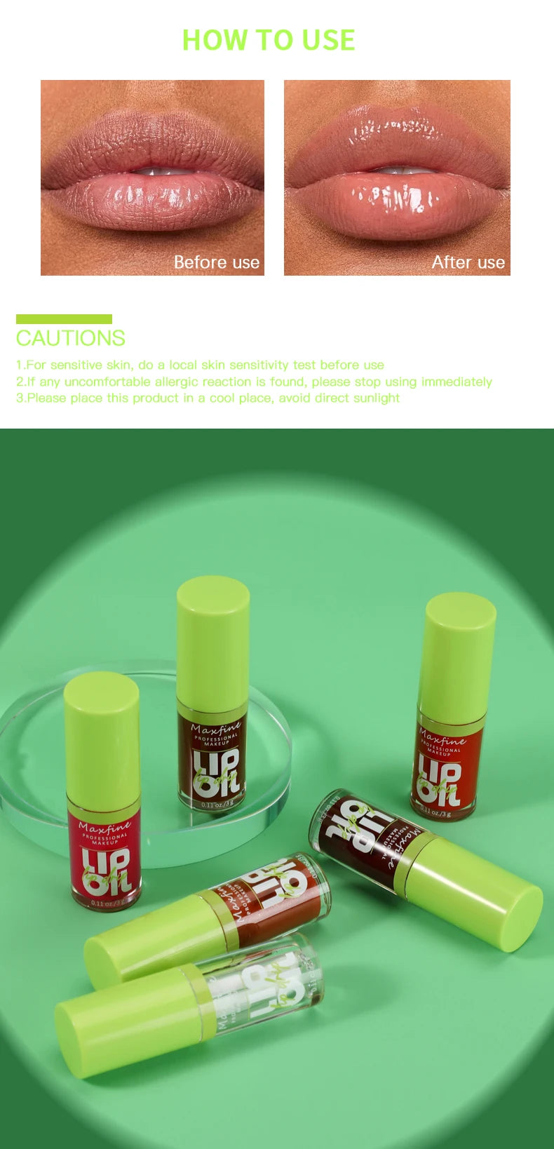 6-tone moisturizing lip gloss luminous oil lip gloss, moisturizing transparent liquid lip gloss, natural lip enhancer, make lips