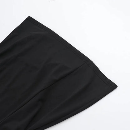 Goth Dark Cospaly Partywear Women Fashion Batwing Sleeve Mini Dress Elegant Slim Pleat Bodycon Dresses Mall Gothic Alt Teachwear