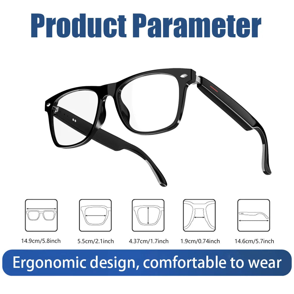 LAXASFIT Smart Bluetooth Glasses Sunglasses Talking Outdoor Sports Headset UV Protective Eyewear for Men and Women Holiday Gift