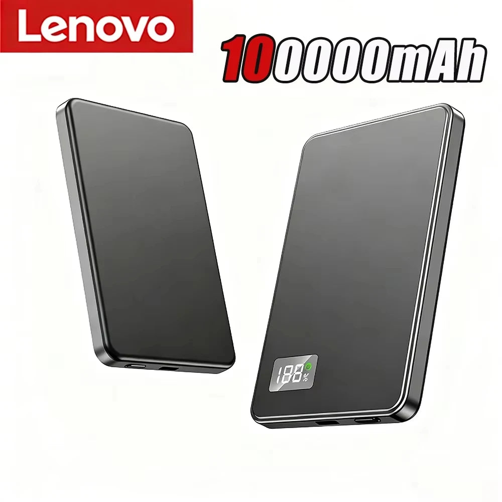 Lenovo 500000mAh Wireless Magnetic Power Bank PD22.5W Super Fast Charging External Battery for Magsafe For iPhone Huawei Samsung