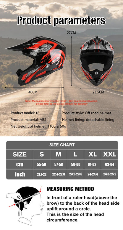 Popular off-road motorcycle helmets with personalized full face helmets suitable for adult and children's racing original helmet