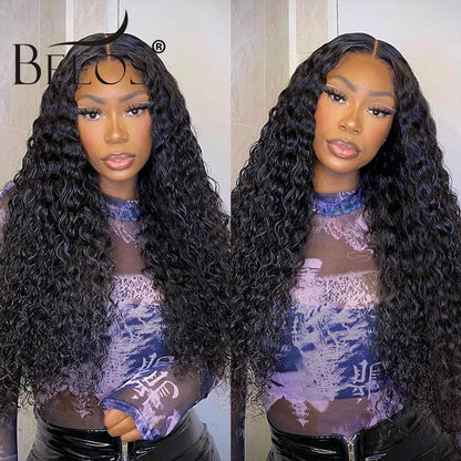 Water Wave 9x6 Ultra Fitted Glueless Wig Human Hair Ready To Wear 34in 250% Real HD Lace Human Hair Lace Frontal Wig Pre Plucked