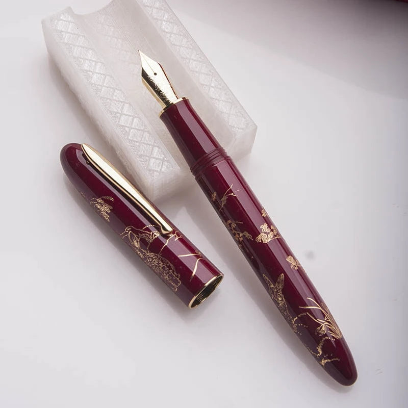Limited Hongdian N23 Fountain Pen Rabbit Year High-End Students Business Office Writing Supplies Gold Carving Student Gift Pens