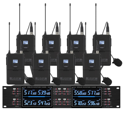 Professional wireless microphone high-frequency, handheld karaoke lavalier microphone, 8-channel stage performance