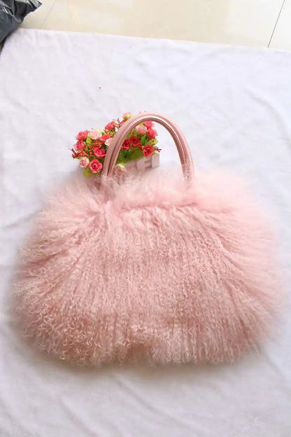 Wool Bag Cute And Versatile Winter Handbag Wool Large Capacity Woman Bags Relaxed Texture Furry Women Fashion Tote Shoulder Bag