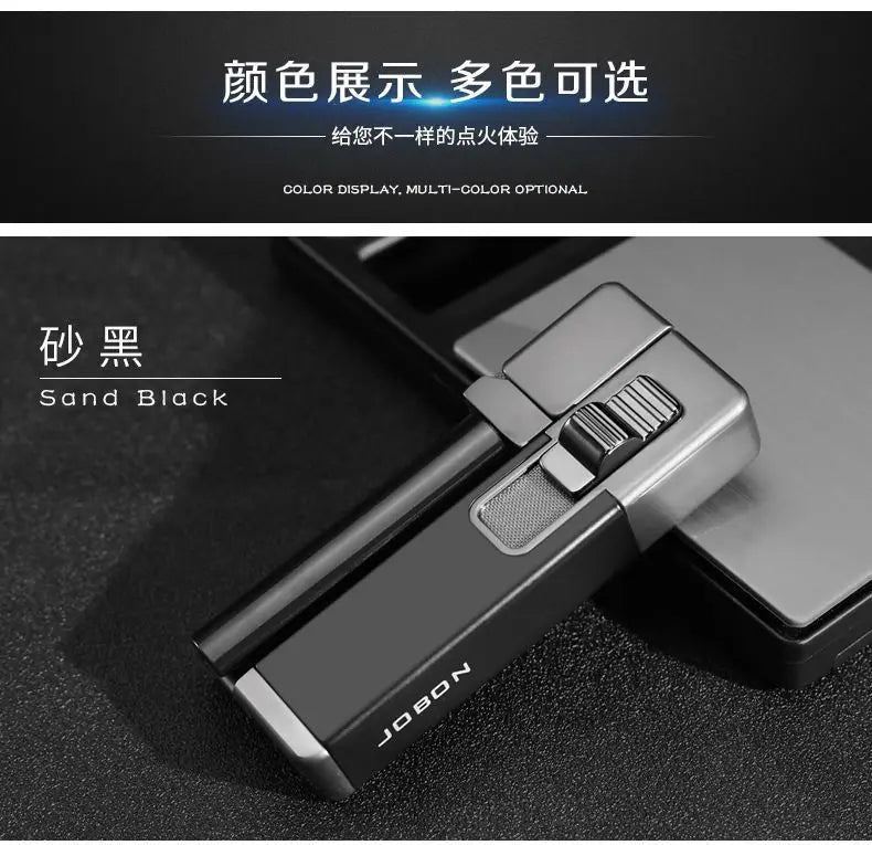 JOBON New Folding Pipe Integrated Inflatable Oblique Flame Lighter Metal Material Men's High-end Gifts