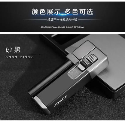 JOBON New Folding Pipe Integrated Inflatable Oblique Flame Lighter Metal Material Men's High-end Gifts