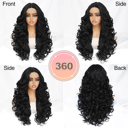 24Inch Latisha Synthetic Lace Front Wigs For Women Curly Afro Lace Wigs Black Blonde Orange 13X4.5X1 Cosplay Hair Daily Use