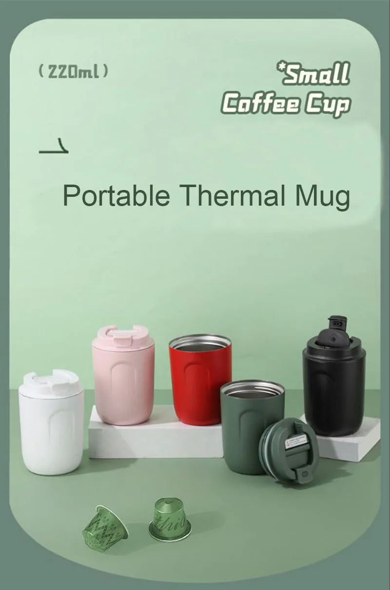 Mini Travel Thermal Mug Coffee Cups Hot Coffee Thermos Portable 316 Stainless Steel Thermos For Tea Thermal Water Bottle Mug