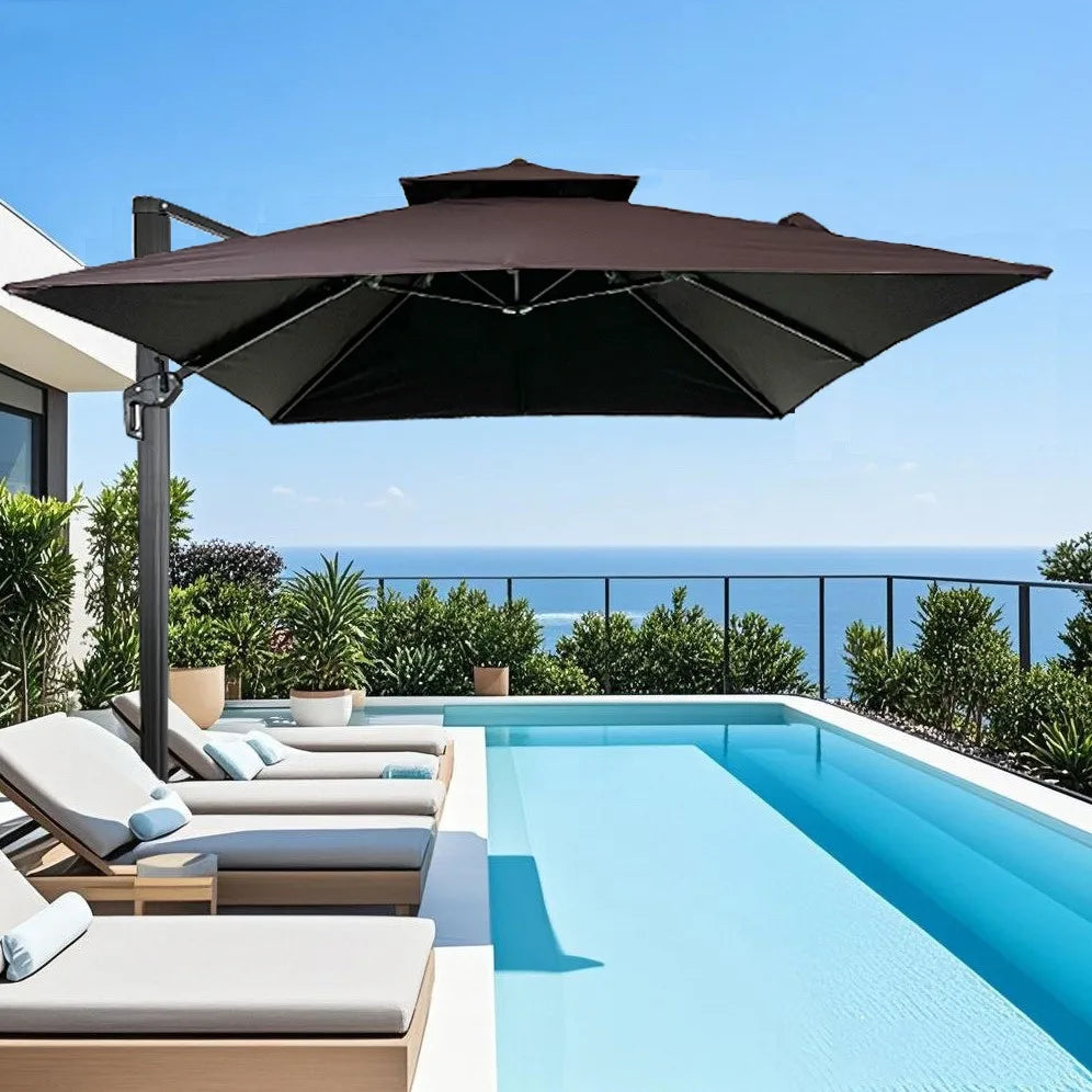 Outdoor parasol villa courtyard garden leisure home balcony sun protection waterproof cafe Roman umbrella wholesale