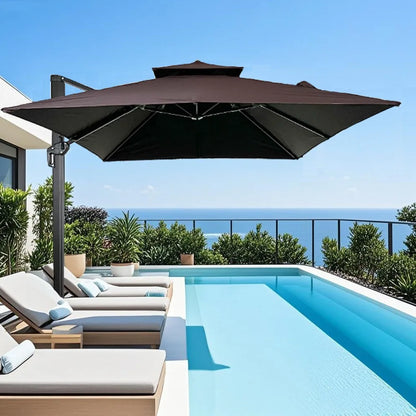 Outdoor parasol villa courtyard garden leisure home balcony sun protection waterproof cafe Roman umbrella wholesale