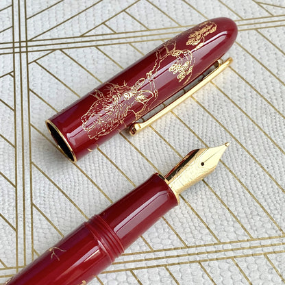 Limited Hongdian N23 Fountain Pen Rabbit Year High-End Students Business Office Writing Supplies Gold Carving Student Gift Pens