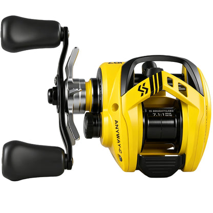 Sougayilang iDC Smart Brake Dropshot Baitcasting Reel 7.1:1 Gear Ratio Anti-Exploding Line Fishing Reel Max Drag 15kg Saltwater