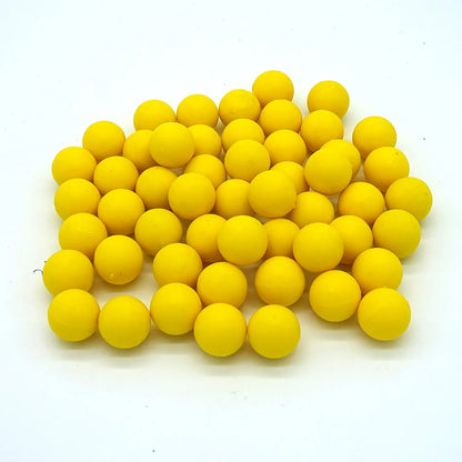 Paintball 200pcs Bullet 0.68 Caliber 17mm Reusable Nylon Elastic Ball Outdoor Shooting Bullet Ball T4E Black Yellow Orange