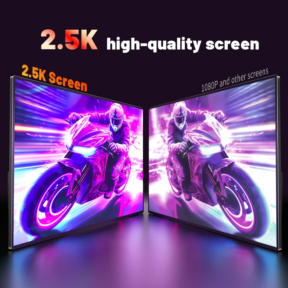 Sibolan 24.5" 2.5K Touchscreen Portable Monitor 165Hz 100% sRGB 400nit Metal Body Gaming Laptop Display Extender For Win & Mac