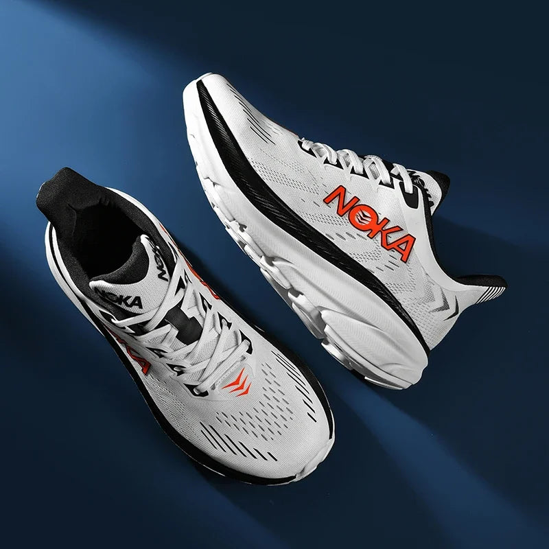 Men's Running Shoes Jogging Breathable Mesh Cushioning Non-Slip Outdoor Luxury Shoes Couple Trainer Race Sneakers Off-road Shoes