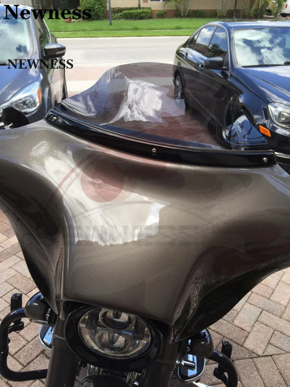 Motorcycle Windshield Windscreen Trim Steel Black/Chrome For Harley Touring 1996 2014-2019 Electra Glide Street Glide FLHX FLHTC