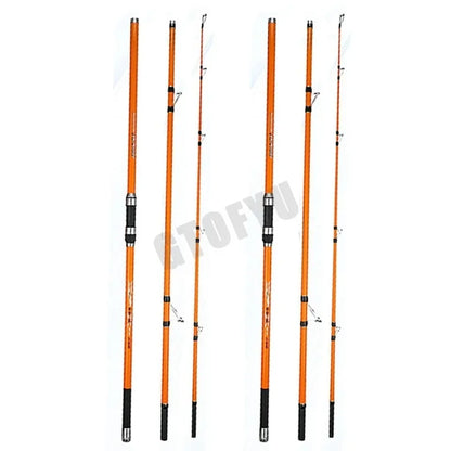 3.3M 3.6M 3.9M 4.2M Carp Rod 35kg Surf Fishing Rod Portable Travel Surf Spinning Rod 3 Piece Carbon Fiber Saltwater Fishing Pole