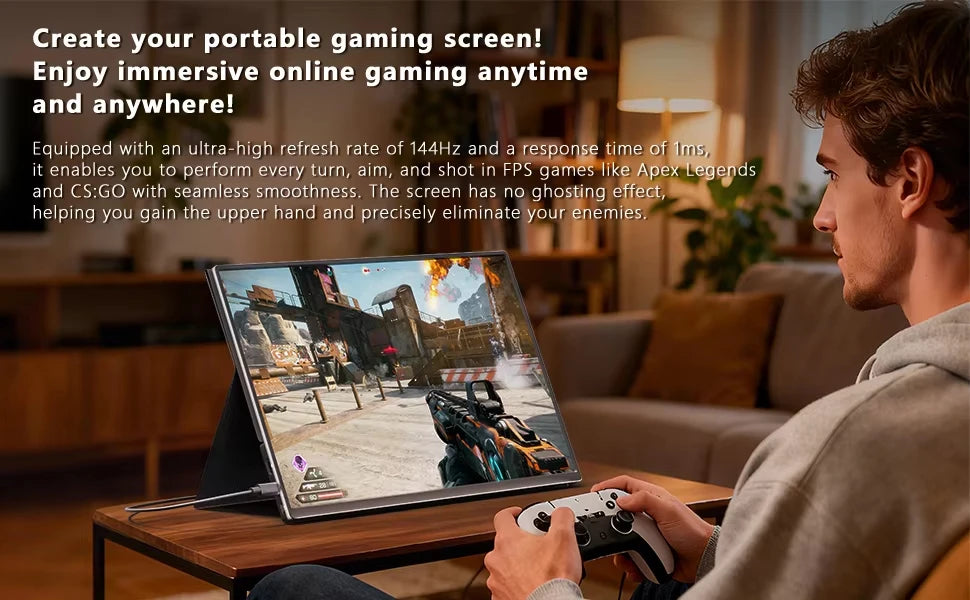 KTHIN PG03 PRO 16 inch 2.5K Portable Display 2560*1600 HDMI 120Hz Type-C 144Hz Travel Gaming Screen for Laptop Switch Computer