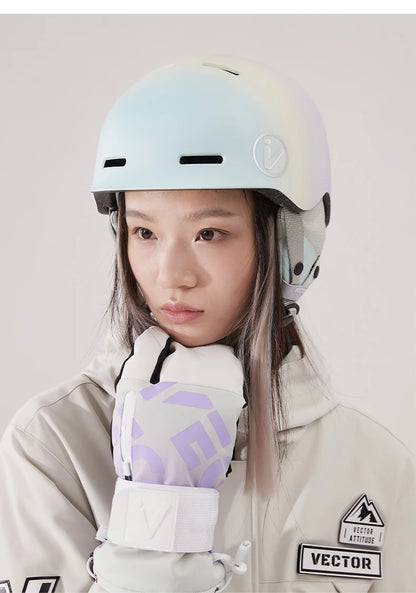 VECTOR Ski Helmet Safety Integrally-Molded Snowboard Helmet Motorcycle RemovableSkiing Snow Husband Men Women Child Kids