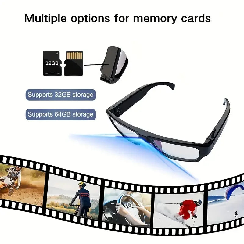 Portable 1080P HD Mini Glasses With Camera Video Recorder Wearable glasses Camera Outdoor Sports DV DVR Surveillance Camcorder
