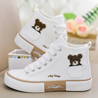 Women Breathable Sneakers Brand Sport  Woman Casual Vulcanized Shoe Flats High Top Zapatos Mujer Cute Canvas Shoes