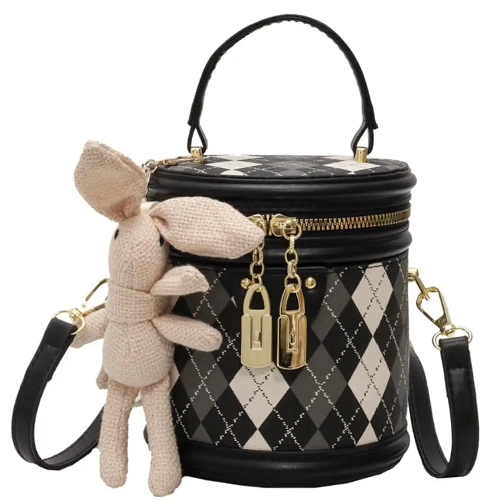 Women's Bag for Women Fashion Luxury Designer Zipper Small Handbags For Women Leather Bucket Shoulder Bag 2023 New Trend Pendant