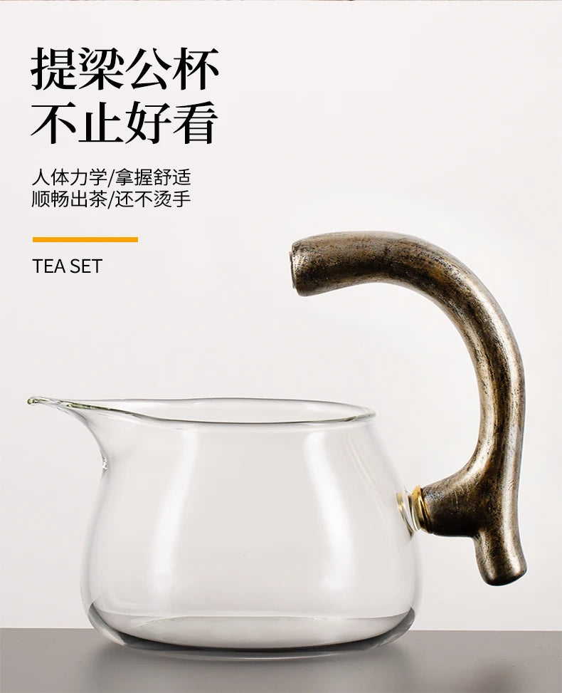 Glass Tea Set Home Kung Fu Tea Cup Magnetic Suction Teapot Artifact