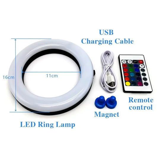 MERCURY LED Magnet Hookah Ambient Light with Remote Control 16 Colors Ring Shisha Lamp Chicha Water Piep Smoking Accessories