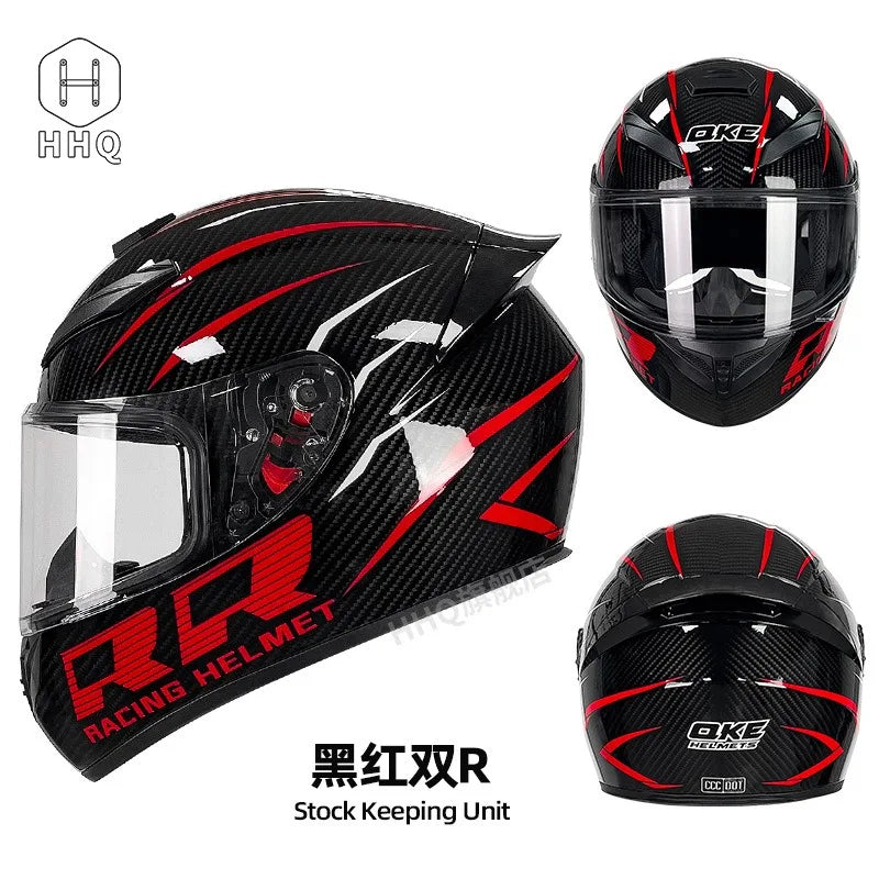 New Bluetooth motorcycle helmet for men and women, full coverage, anti-fog, full face motorcycle helmet