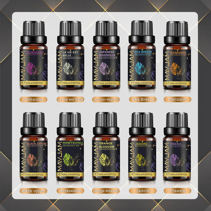 MAYJAM 10ml Fragrance Oil for Home Car Diffuser Coconut Vanilla La Vie Est Belle Angel Black Orchid CHANCE Freesia Essence Oil