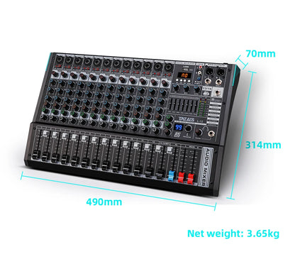 TKLBLS L12 mixer Professional 12 channel USB DJ PC 99 DSP effect  Bluetooth 48V party performance