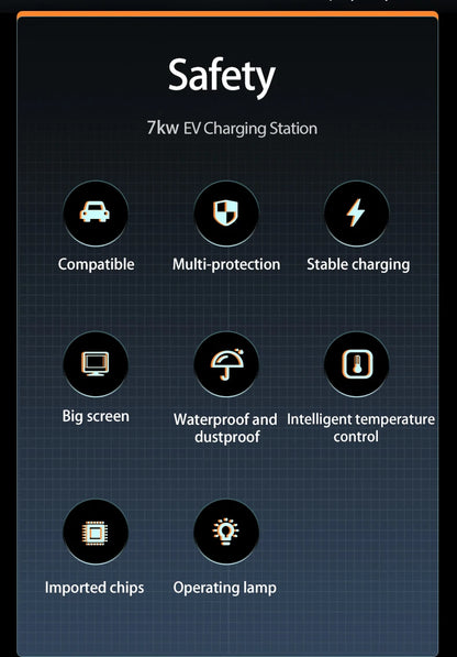 JIGU Type1 SAE J1772 EV Charger Station 32A Wallbox APP Function 7.6KW Charging Station Electric Vehicle Car